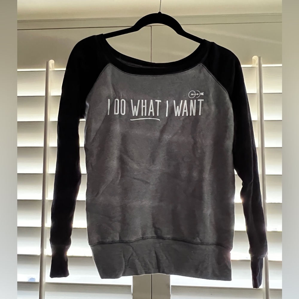 Undomesticated “I Do What I Want” Sweatshirt Grey/Black